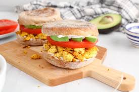 tofu scramble breakfast sandwich