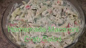 Imitation crab meat and mini shrimp make for a wonderful pasta salad that everyone loves! Macaroni Crab Salad Recipe Youtube