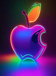 neon apple logo wallpaper 31687167