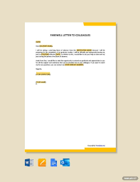 free farewell letter template