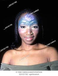 african woman with unique face painting
