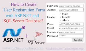 using asp net and sql server database