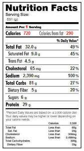 kfc famous bowl nutrition facts