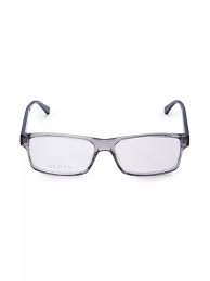 Gucci Men's 56mm Rectangular Optical Glasses - Grey One-Size