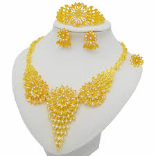 1 set trendy bridal necklaces dubai