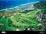 USA, Hawaii Islands, Aerial view of Waialae Country Club golf ...