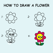 sun flower drawing tutorial