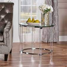 Orianna Round Glass End Table By