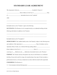 Free Rental Lease Agreement Templates Residential Commercial