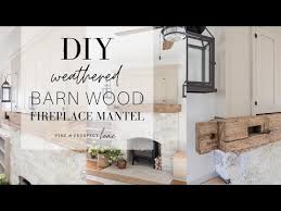 Weathered Barn Wood Fireplace Mantel