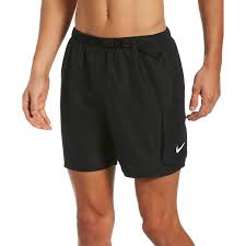 Nike Men's Belted Packable Swim Trunks