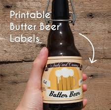 Wanted to create a label if butterbeer were to ever be bottled. Butter Beer Labels Printable Pdf Magic Party Supplies