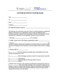 real estate letter of intent templates