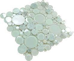 Bubble Moonstone Green Circles Glass