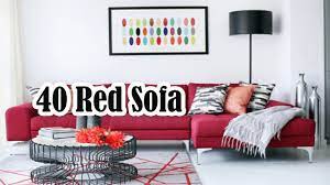 40 red sofa living room ideas you