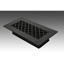 black powder coat steel floor vent