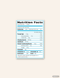 new nutrition facts label template