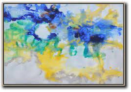 hand painted horizontal abstract oil