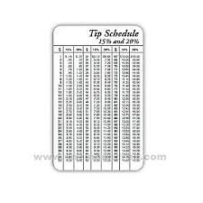 Wallet Card With Tip Chart White Surface And Rounded