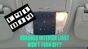 dodge durango interior light won t turn
