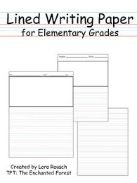 Lined Writing Paper For Elementary Grades By The Enchanted Forest