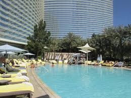Las vegas hotels which have a room or suite with your own private pool/plunge on the balcony/terrace? Swimming Pool Aria Sky Suites Pool Private Pool Las Vegas Nevada Aria Las Vegas Sky Pool Las Vegas