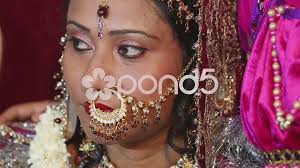 traditional indian wedding face of the