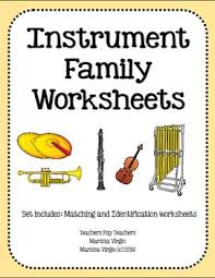 instrument family worksheet