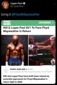 In a promotional video for sports betting outfit betonline.ag, mayweather guaranteed that the exhibition fight will end before the allotted eight rounds. Logan Paul Challenges Boxing Legend Floyd Mayweather Jr Bring It
