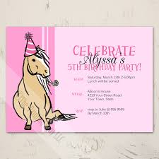 Pink Palomino Pony Birthday Party Invitation 10 Pk The Painting Pony
