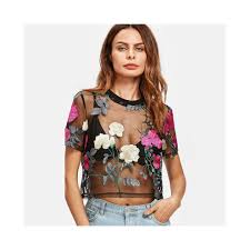 Here are 3 cozy rooms by hacocoo (don't know if concept interiors are allowed here, but this is so beautiful). Flower Embroidered Mesh Blouse Summer Womens Tops And Blouses Black Round Neck Short Sleeve Sexy Crop Top On Onbuy
