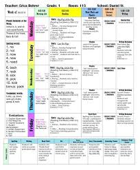 Middle School Weekly Lesson Plan Template Planner For Teachers Free