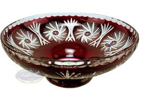 Ruby Crystal Bowl On The Foot Of The