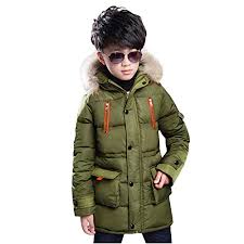Fineser Baby Clothes Winter Boys Coat, Fashion Children Kids Big Boys  Cotton Hooded Faux Fur Keep Warm Outwear Wadded Jacket Coat 3-9T (Army  Green, 8-9 Years(170)) : Amazon.in: कपड़े और एक्सेसरीज़