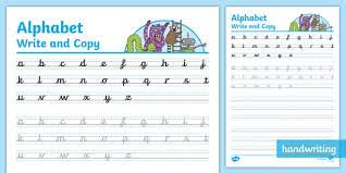 Cursive alphabet charts for children. Joined Up Writing Practice Worksheets Teacher Made
