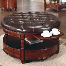 Round Tufted Ottoman Coffee Table