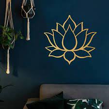 Gold Lotus Metal Wall Decor 3d Mandala