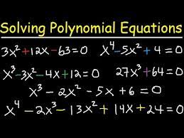 solving polynomial equations by