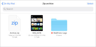 create a zip file of photos on iphone