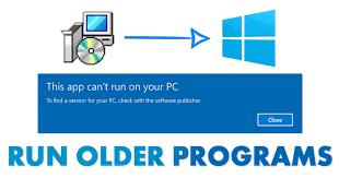 how to run older programs on windows 10