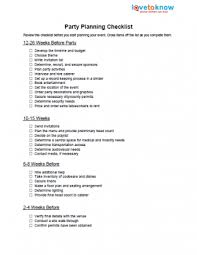 Party Planning Checklist Lovetoknow