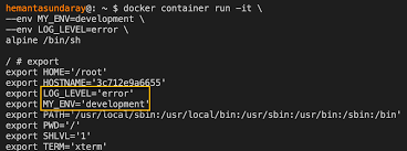 how to p environment variables to