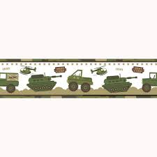 Army Camp Camouflage Wallpaper Border