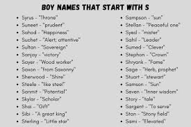 220 adorable boy names that start with