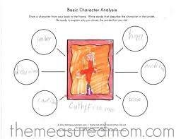 Free Character Analysis Worksheet For Kids The Measured Mom