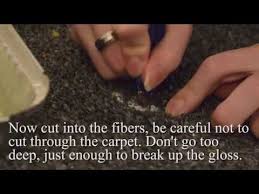 remove dry gloss paint from a carpet