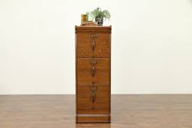 oak antique 3 drawer file cabinet