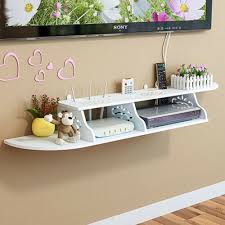 Modern 2 Tier Carved Wall Shelves