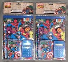 Set Of 2 Marvel Comics Avengers 7 Pc Fun Set Calculator