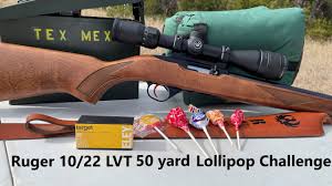 ruger 10 22 50 yard lollipops challenge